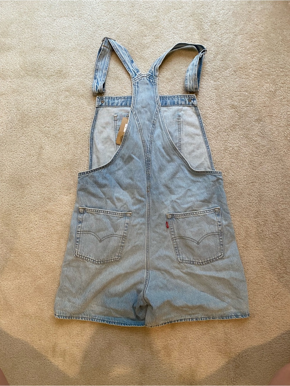 Levi’s Light Wash Denim Short Overalls for Women - Picture 6 of 7